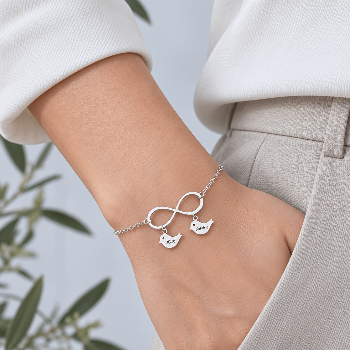 Personalized Custom Bird Name Bracelet, Unique Gift for Her